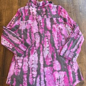 Pink and Gray Women's Top